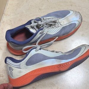Men's Gray and Orange Athletic Shoes